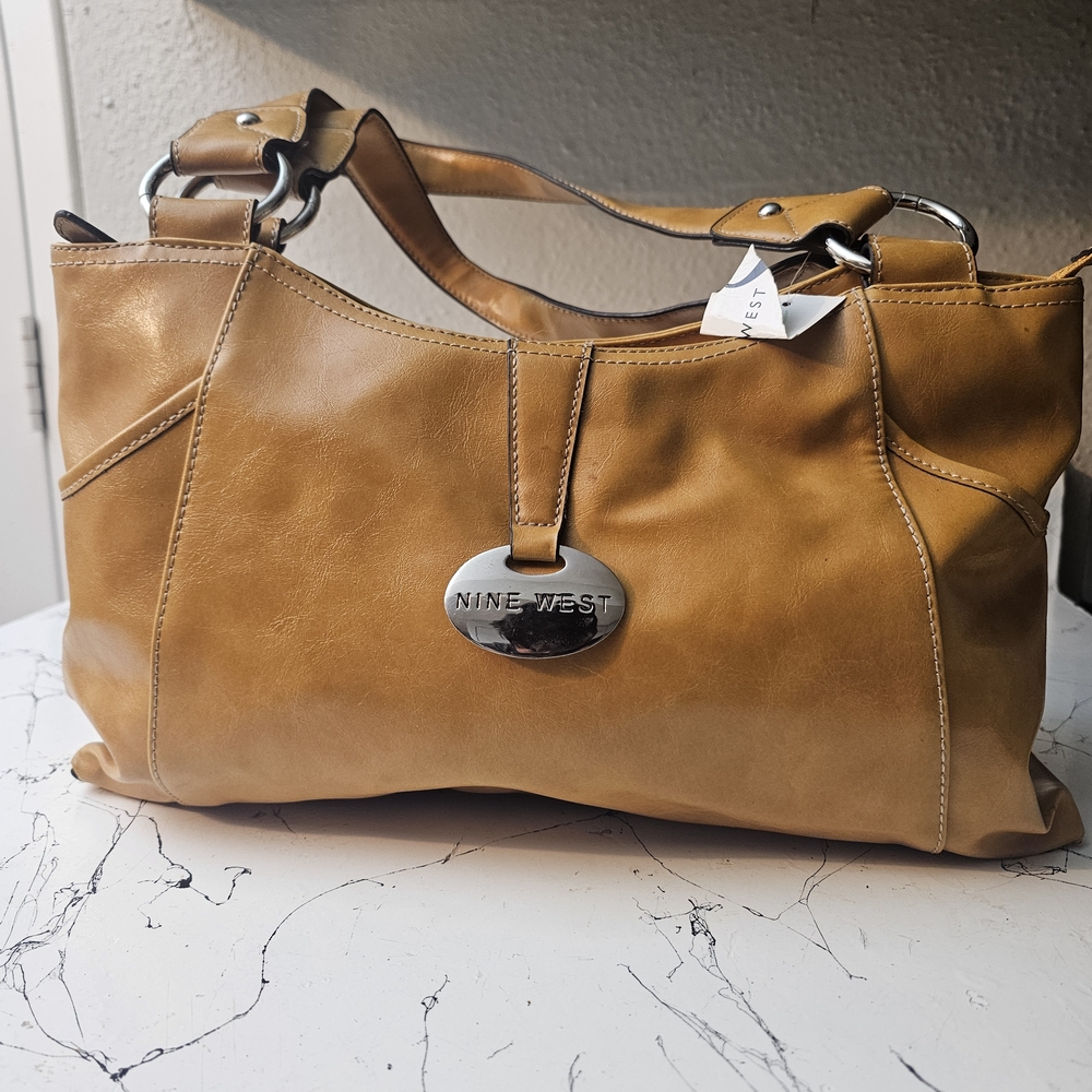 Nine West Brown Leather Shoulder Bag